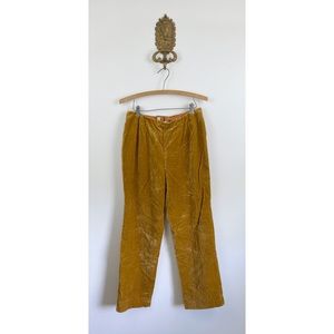 Vintage Hi-Rise Golden Yellow Velvet Slacks